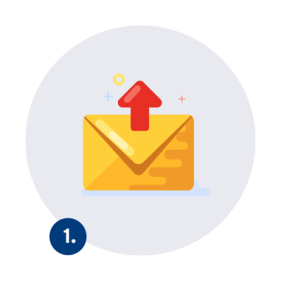 Illustriertes E-Mail Symbol